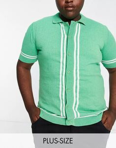 Зеленая футболка-поло со вставками Bolongaro Trevor Plus