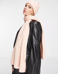 Розовый вязаный шарф Vero Moda