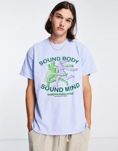 Синяя футболка Vintage Supply Sound Body Sound Mind