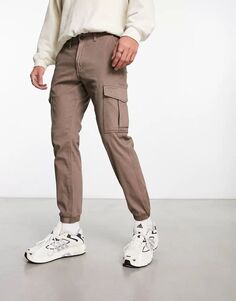 Коричневые брюки карго с манжетами Jack &amp; Jones Intelligence