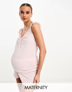 Mama.licious Розовая пижама для беременных с функцией кормления