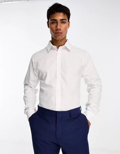 Белая элегантная оксфордская рубашка с длинными рукавами Ben Sherman