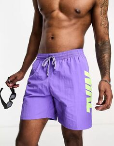 Фиолетовые шорты для плавания с графическим принтом Nike Swim Icon, внутренний шов 7 дюймов