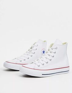 Белые кожаные кроссовки Converse Chuck Taylor All Star до щиколотки