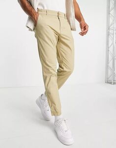 Бежевые брюки чинос с манжетами Only &amp; Sons