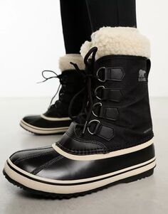 Черные зимние карнавальные непромокаемые ботинки Sorel