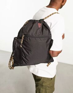 Черный рюкзак Polo Ralph Lauren с кулиской и боковыми карманами