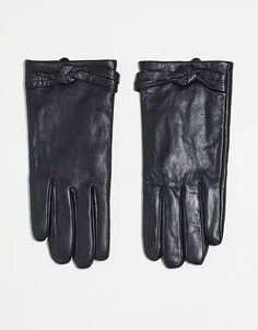 Черные кожаные перчатки Boardmans