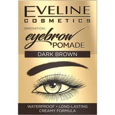 Eveline Помада для бровей Стойкая водостойкая кремовая формула Темно-коричневый, Eveline Cosmetics