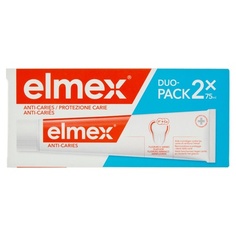 Зубная паста для защиты от кариеса с фтором, 75 мл, 2 шт., Elmex