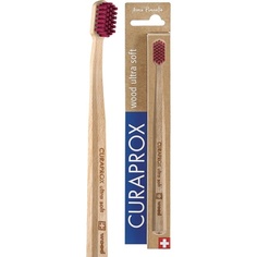 Экологически чистая деревянная зубная щетка Curaprox с ультрамягкими щетинками для бережной и эффективной чистки