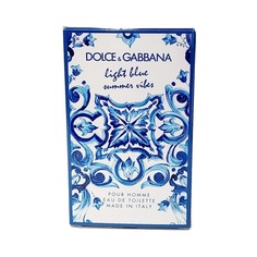 Туалетная вода Dolce &amp; Gabbana Light Blue Summer Vibes Pour Homme, 2,5 унции, 75 мл, в запечатанном виде