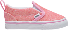 Кроссовки Slip-On V Toddler &apos;Glitter - Pink&apos;, розовый Vans