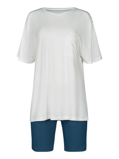 Пижама Skiny, цвет Weiß/ Blau