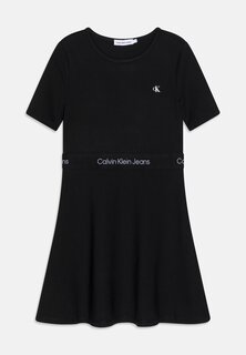 Платье из джерси Punto Tape Dress Calvin Klein Jeans, черный