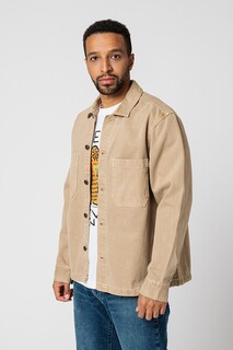 Джинсовая куртка-рубашка с карманами Gap, коричневый