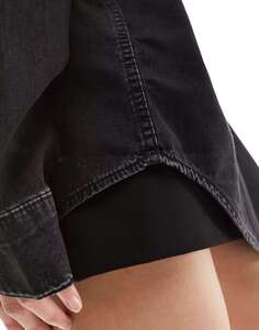 Черная джинсовая рубашка в стиле минимализма ASOS
