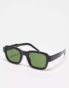Черные прозрачные квадратные солнцезащитные очки Halo A.Kjaerbede