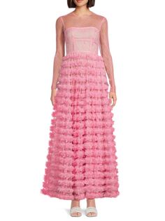 Платье Swiss Dot с рюшами Redvalentino, цвет Peach