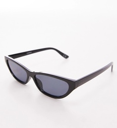 Солнцезащитные очки Topshop Fern Skinny Angled Cat Eye, черный