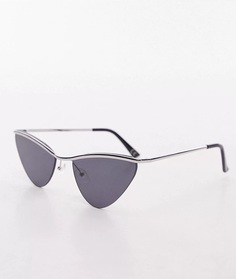 Солнцезащитные очки Topshop Aster Angled Visor, серебристый
