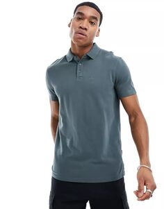 Рубашка-поло стандартного кроя Armani Exchange антрацитового цвета с логотипом в тон