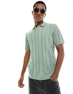 Зеленая трикотажная рубашка-поло Hollister