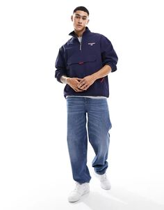 Темно-синий пуловер-ветровка с логотипом на подкладке Polo Ralph Lauren Sport Capsule