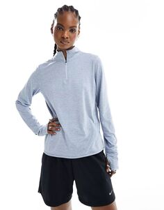 Голубая куртка среднего слоя с длинными рукавами и половинной молнией Nike Element Dri-FIT