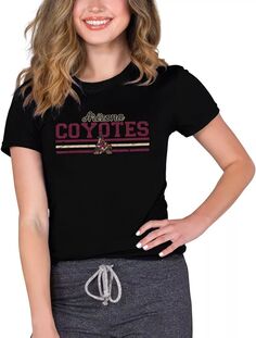 Женская черная футболка Concepts Sport Arizona Coyotes Marathon
