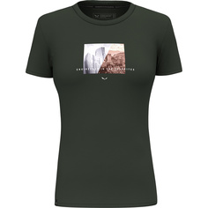 Женская сухая футболка Pure Design Salewa, оливковый