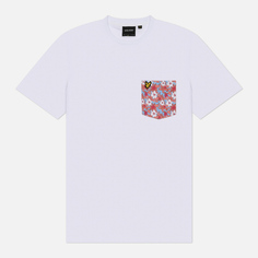 Мужская футболка Lyle & Scott Floral Print Pocket, цвет белый, размер M