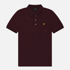 Мужское поло Lyle & Scott Slub Regular Fit, цвет бордовый, размер XXL