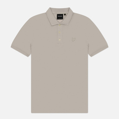 Мужское поло Lyle & Scott Tonal Eagle Regular Fit, цвет бежевый