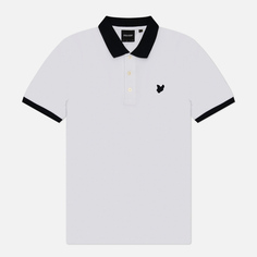 Мужское поло Lyle & Scott Tonal Ringer Regular Fit, цвет белый