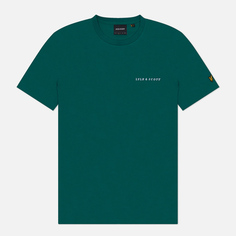 Мужская футболка Lyle & Scott Embroidered Script Logo Regular Fit, цвет зелёный