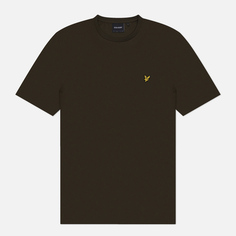 Мужская футболка Lyle & Scott Plain Regular Fit, цвет оливковый, размер L