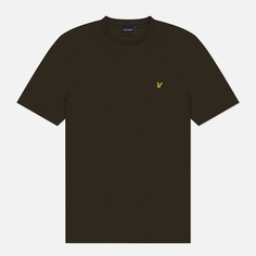 Мужская футболка Lyle & Scott Plain Regular Fit, цвет оливковый