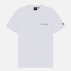 Мужская футболка Lyle & Scott Embroidered Script Logo Regular Fit, цвет белый, размер S