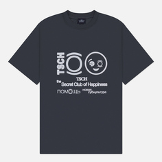 Мужская футболка TSCH x ПОМОЩЬ Print, цвет серый, размер XS-S