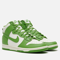 Кроссовки Nike Wmns Dunk High, цвет зелёный