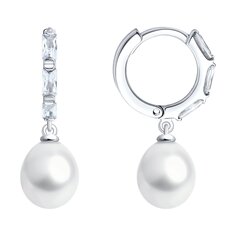Серьги SOKOLOV из серебра с жемчугом и фианитами