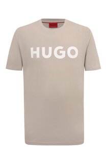 Хлопковая футболка HUGO