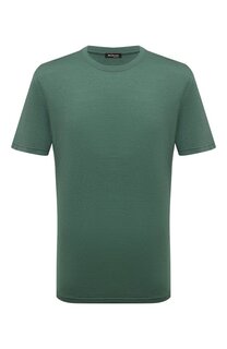 Футболка из шелка и хлопка Kiton