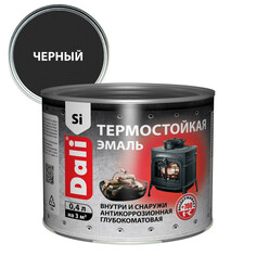 Краски и эмали для печей и каминов эмаль DALI термостойкая 0,4л черная, арт.80206