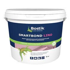 Клей для напольных покрытий и отвердители клей BOSTIK SMARTBOND LINO для бытового линолеума 6кг, арт.50024468