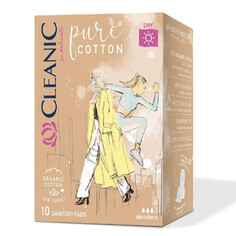 Прокладки и тампоны прокладки CLEANIC Pure Cotton Дневные 10шт