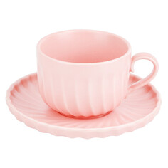 Чашки чашка с блюдцем NOUVELLE HOME Fresh Taste Light pink 220мл фарфор