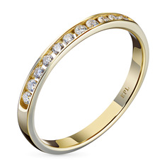 Кольцо из жёлтого золота с выращенными бриллиантами e0312kts04151900 ЭПЛ Даймонд