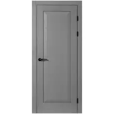 Дверь межкомнатная глухая с замком и петлями в комплекте Альпика 70x210 мм полипропилен цвет графит вуд Portika